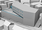 render di progetto, concorso internazionale polo scolastico alberghiero, ariano Irpino, ©  Carlo Bagliani
