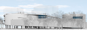 render di progetto, concorso scuola elementare panoramica, riccione, ©  Carlo Bagliani